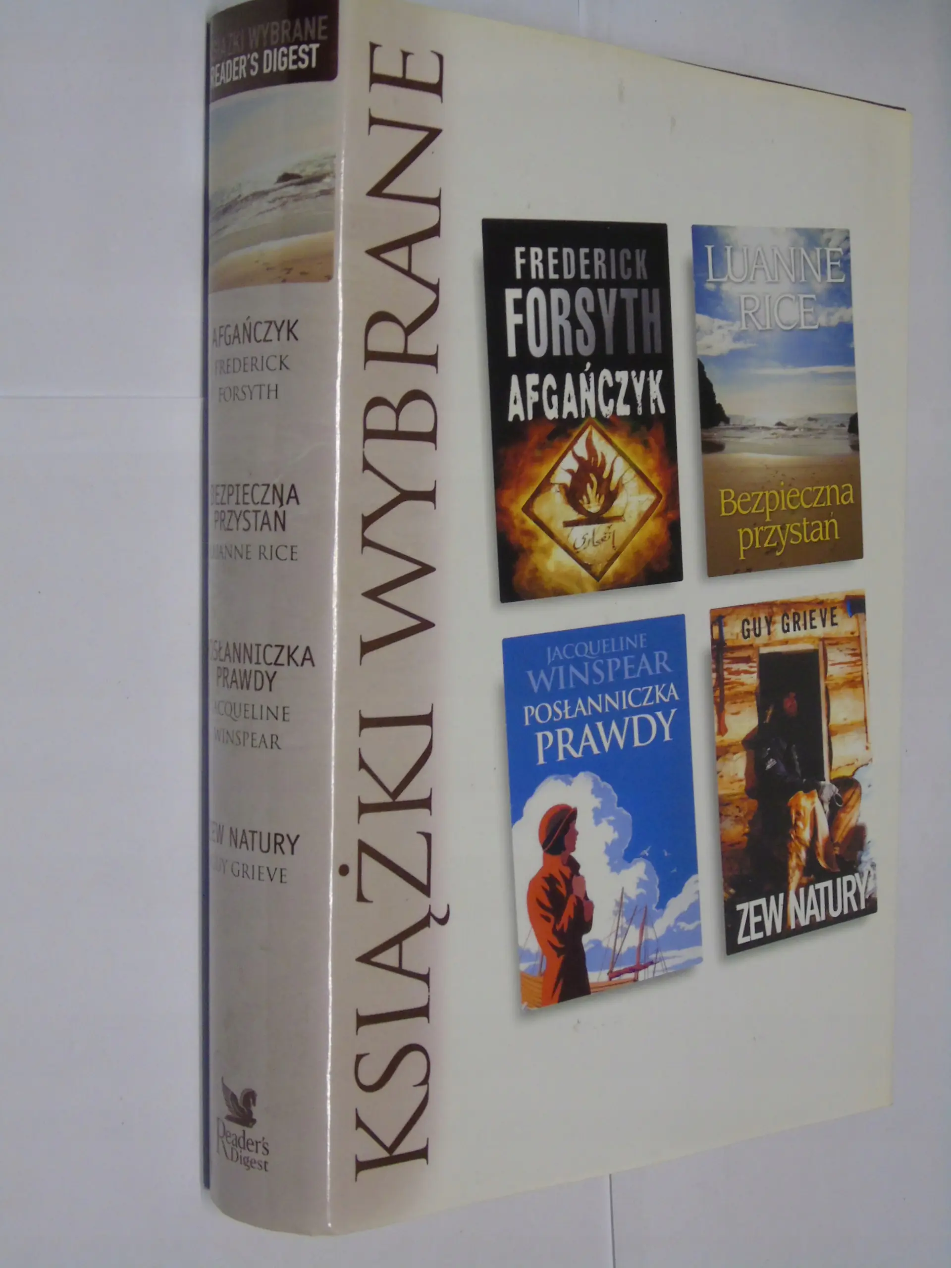 Książka - Książki wybrane: Afgańczyk Bezpieczna przystań Posłanniczka prawdy Zew natury Frederick Forsyth Luanne Rice Jacqueline Wins