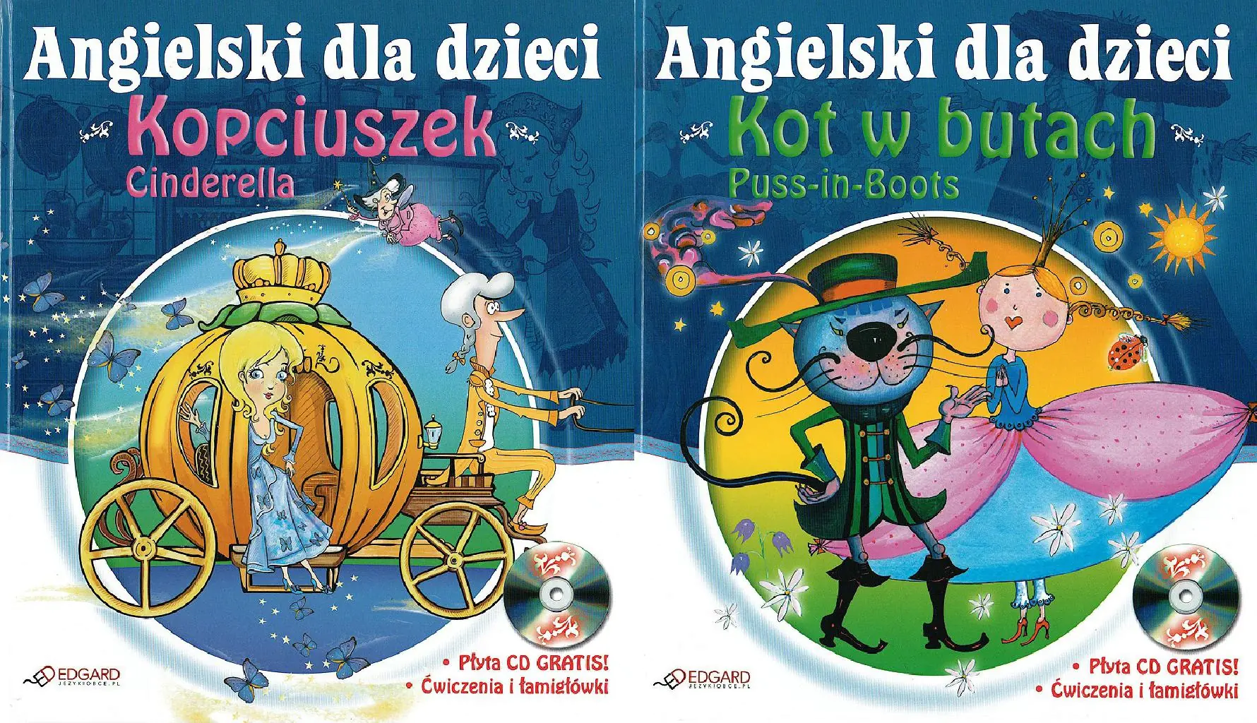 Książka - Angielski dla dzieci. Kot w Butach, Puss-in-Boots