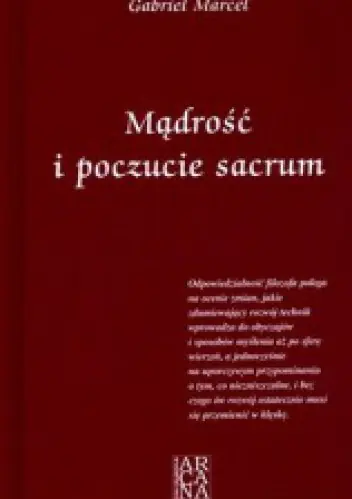 Książka - Mądrość i poczucie sacrum