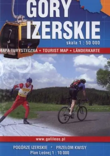 Książka - Góry Izerskie. Mapa turystyczna. 1:50 000 Plan - Dostawa do Kiosku Ruchu tylko 3.99zł