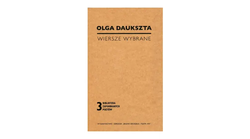 Książka - Wiersze wybrane Olga Daukszta