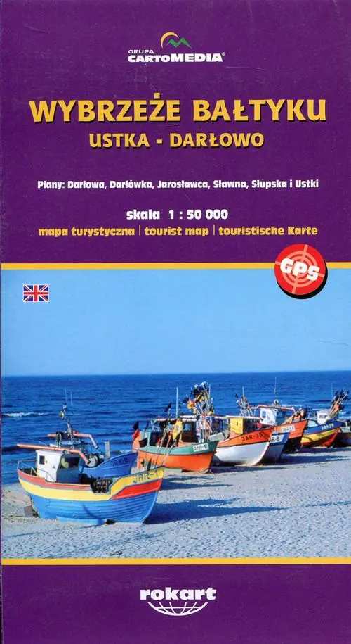 Książka - Wybrzeże Bałtyku Ustka Darłowo mapa turystyczna 1:50 000