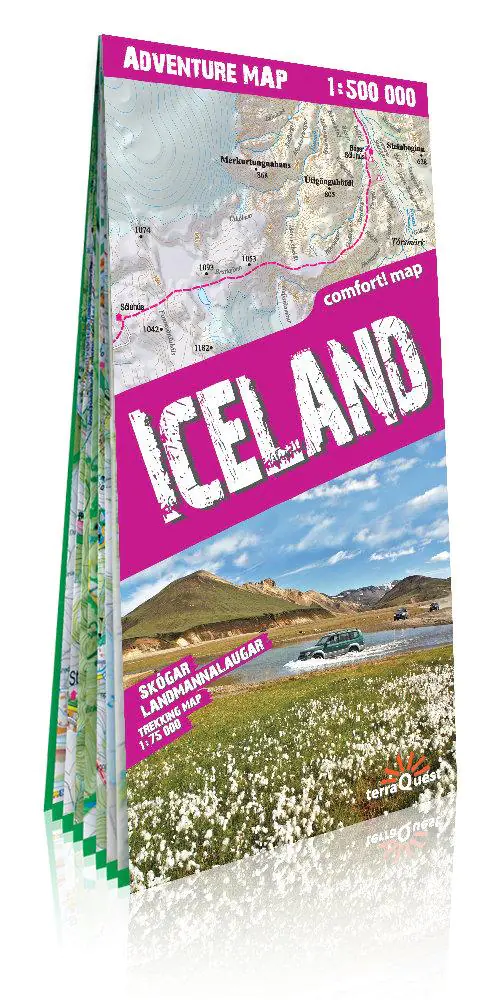 Książka - Iceland adventure map 1:500 000 mapa w.2016