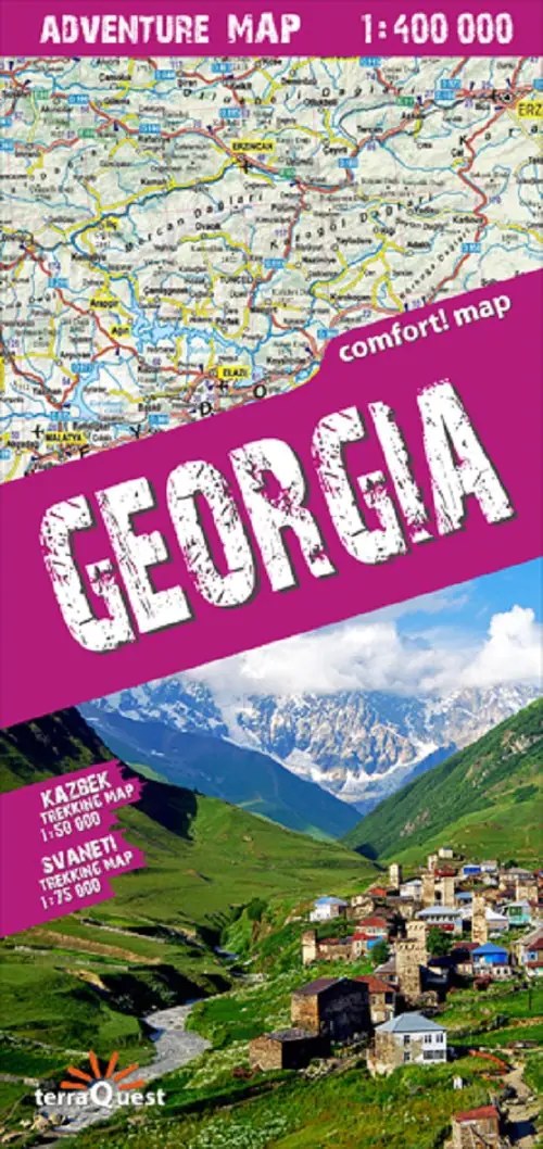 Książka - Adventure map Georgia góry kaukaskie mapa