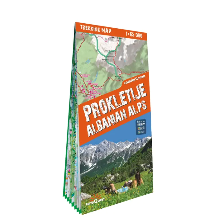 Książka - Prokletije i Durmitor. Alpy Albanii i Czarnogóry. Mapa trekkingowa. 1:65 000