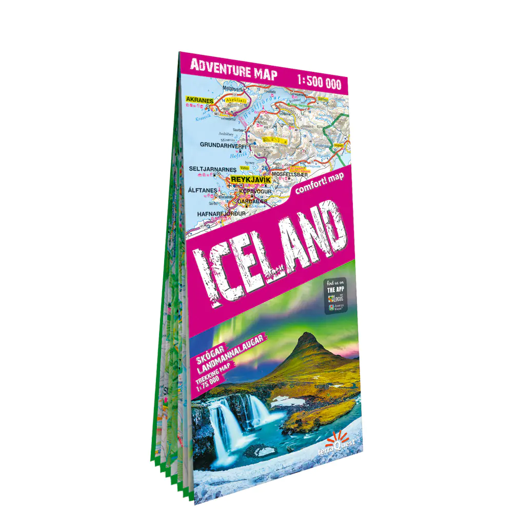 Książka - Islandia laminowana mapa samochodowo-turystyczna 1:500 000 2026
