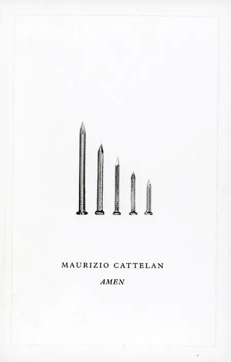 Książka - Maurizio Cattelan Amen