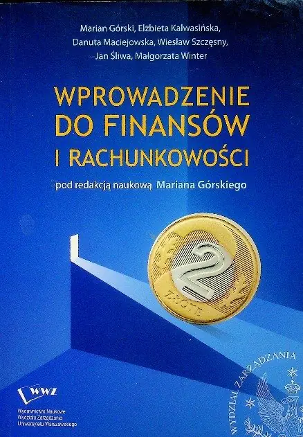 Książka - WPROWADZENIE DO FINANSÓW I RACHUNKOWOŚCI