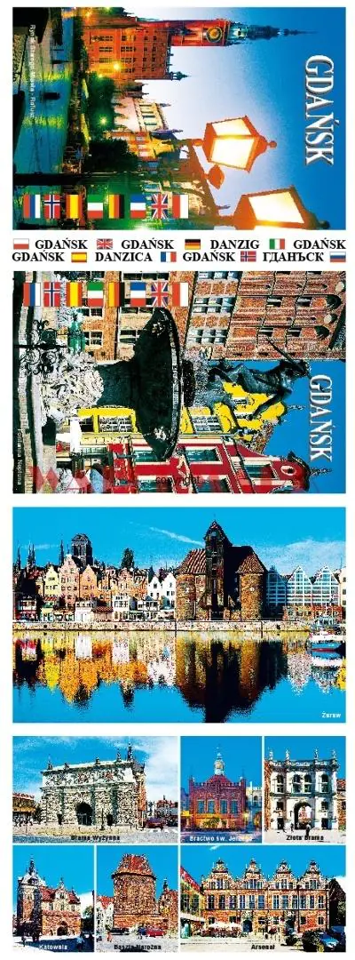 Książka - Gdańsk - składanka pocztówki