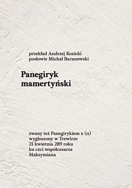 Książka - Panegiryk mamertyński