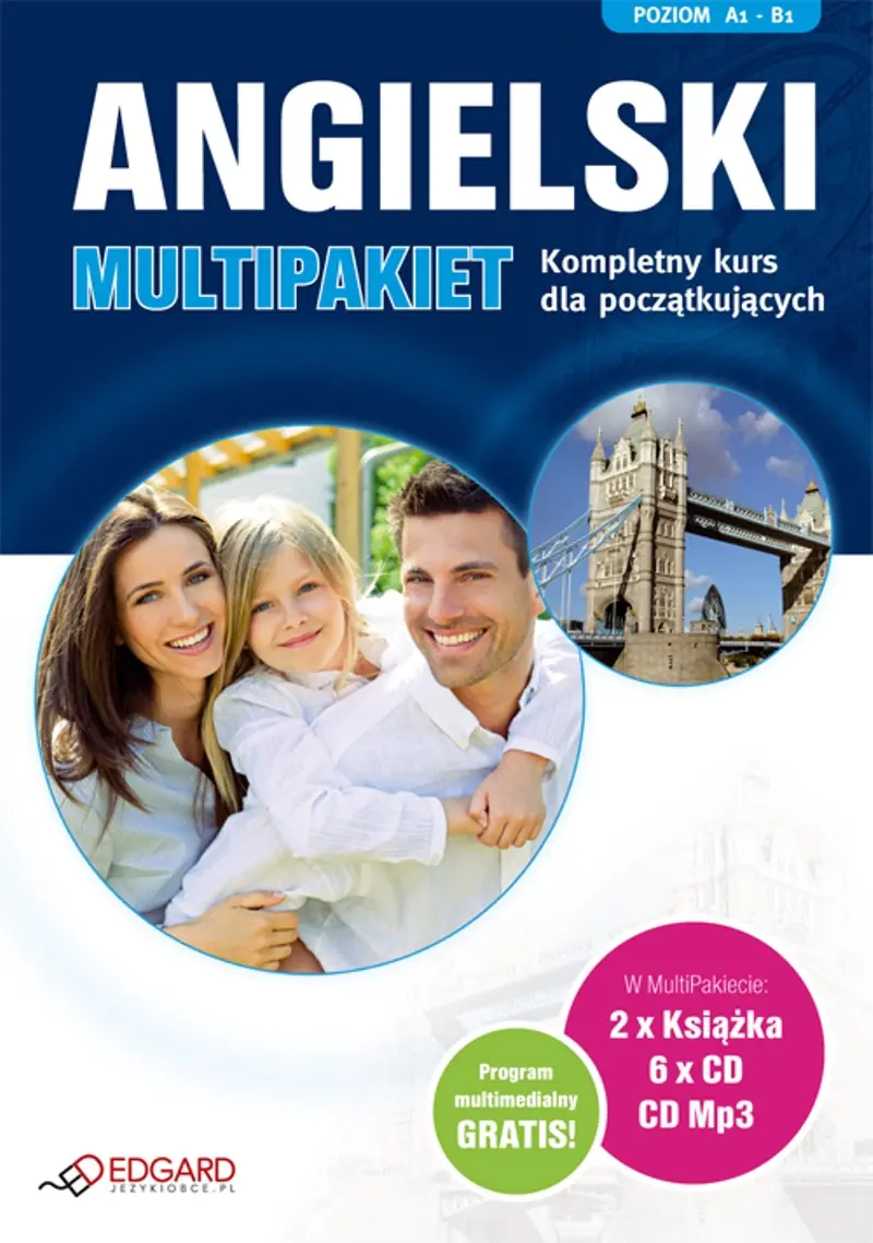 Książka - Angielski. Multipakiet, poziom A1-B1. Audio kurs + CD