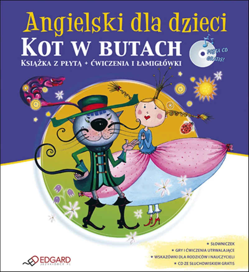 Książka - Angielski dla dzieci - Kot w butach EDGARD