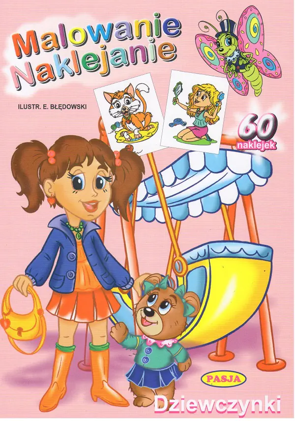 Książka - Naklejanie malowanie. Dziewczynki