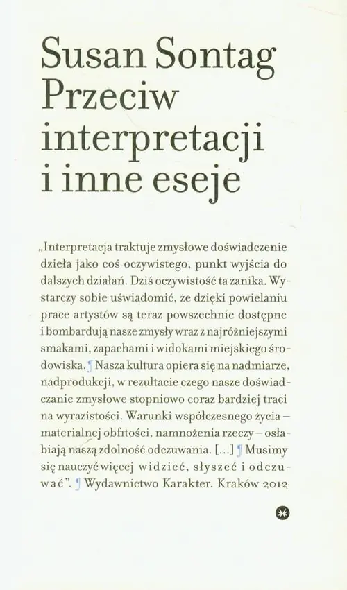 Przeciw interpretacji i inne eseje