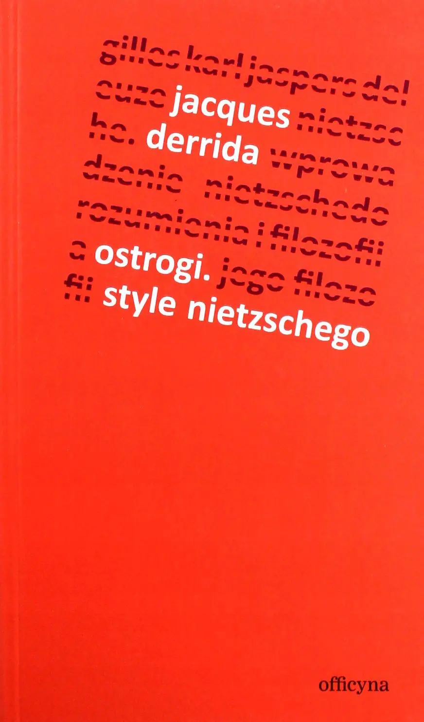 Książka - Ostrogi, style Nietzschego