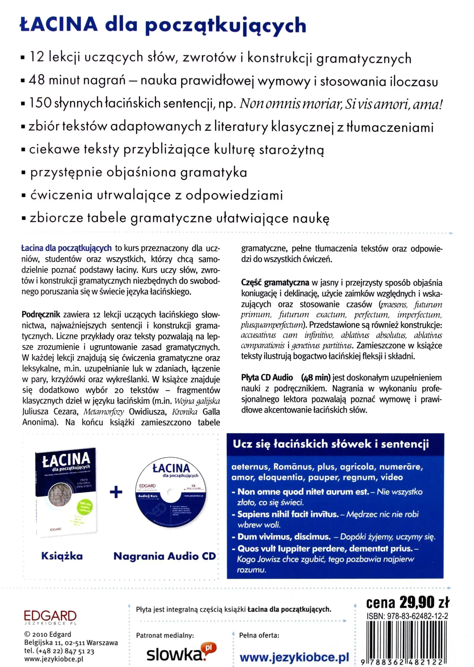 Książka - Łacina dla Początkujących