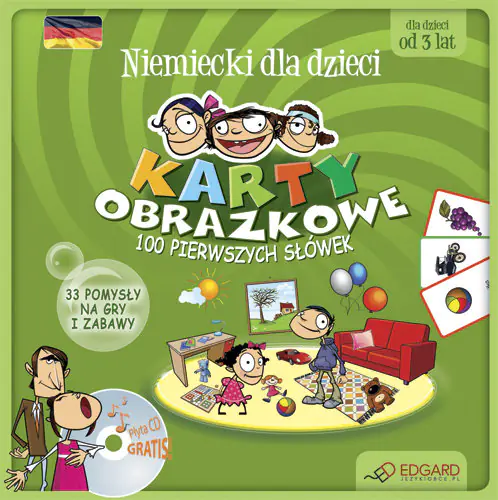 Książka - Niemiecki. Karty obrazkowe dla dzieci. 100 pierwszych słówek