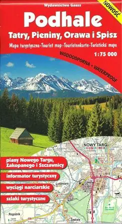 Książka - Podhale, Tartry, Pieniny, Orawa i Spisz. Mapa 1:75 000