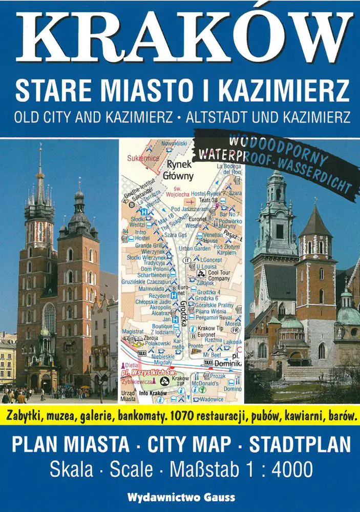 Książka - Kraków Stare Miasto i Kazimierz. Plan miasta 1:4000