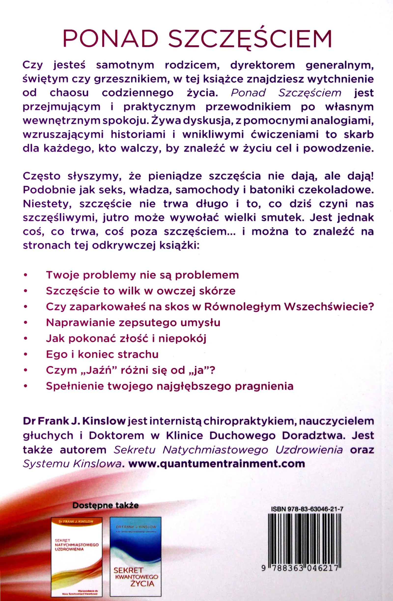 Książka - Ponad szczęściem