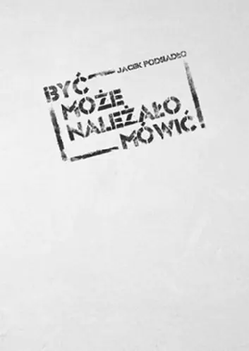 Książka - Być może należało mówić