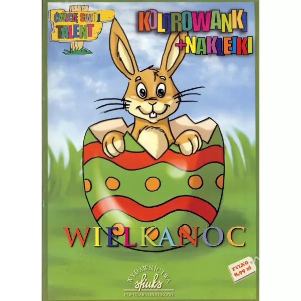 Książka - Kolorowanki wielkanocne z naklejkami