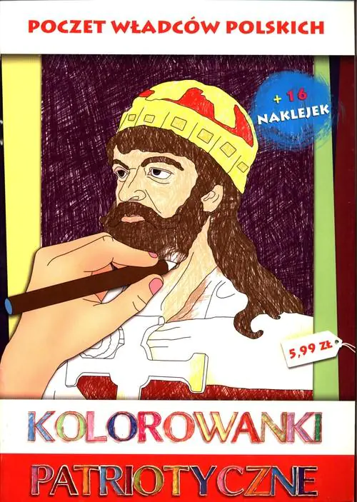 Książka - Kolorowanki patriotyczne. Poczet władców polskich