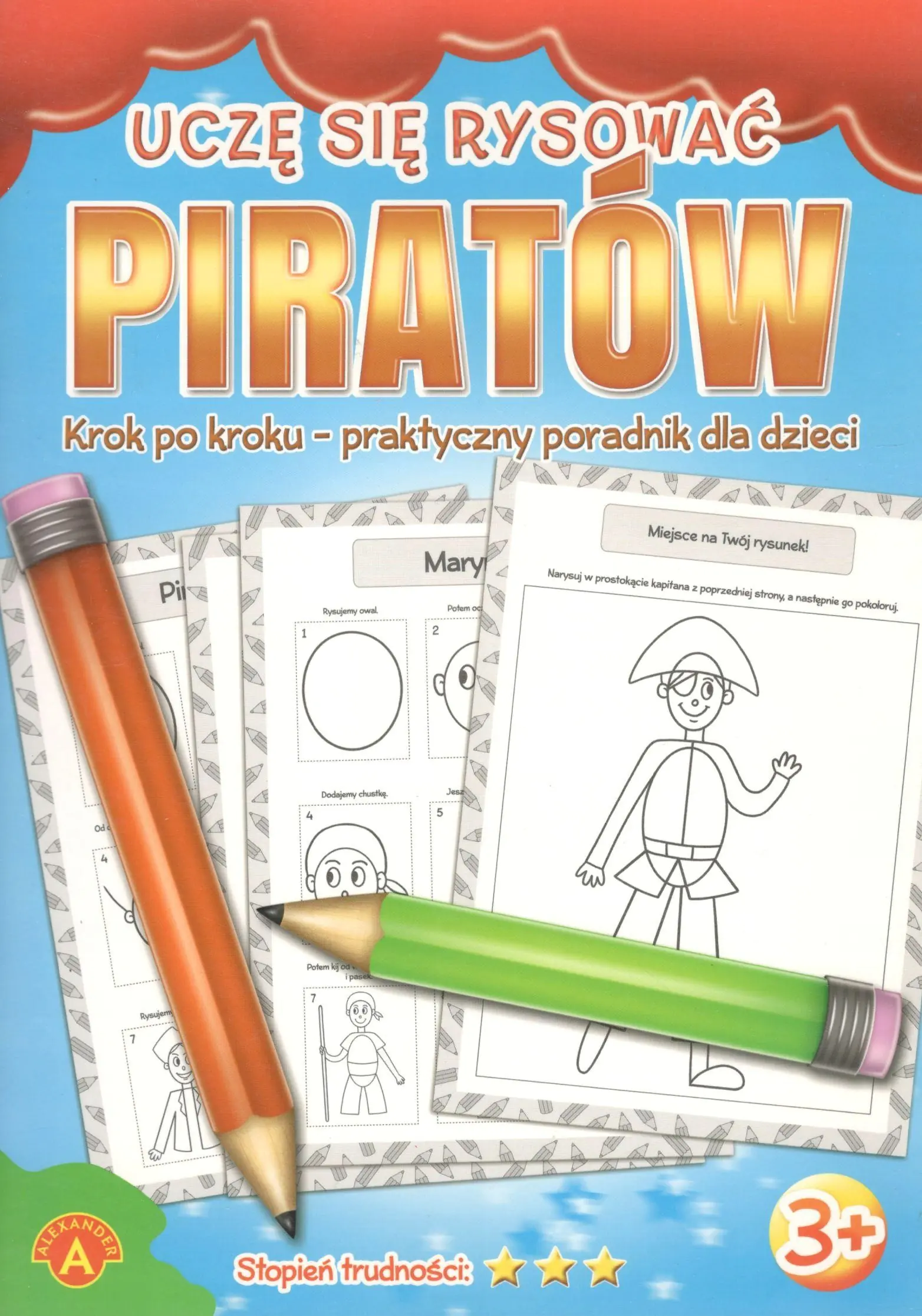 Książka - Uczę się rysować piratów ALEX
