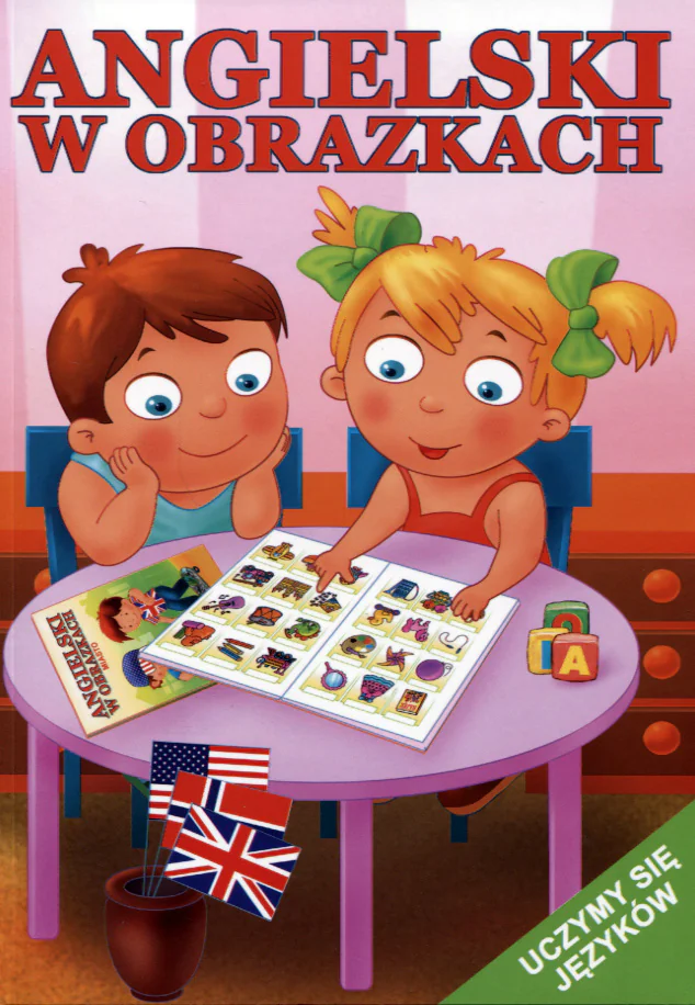 Książka - Angielski w obrazkach - uczymy się języków -różowa