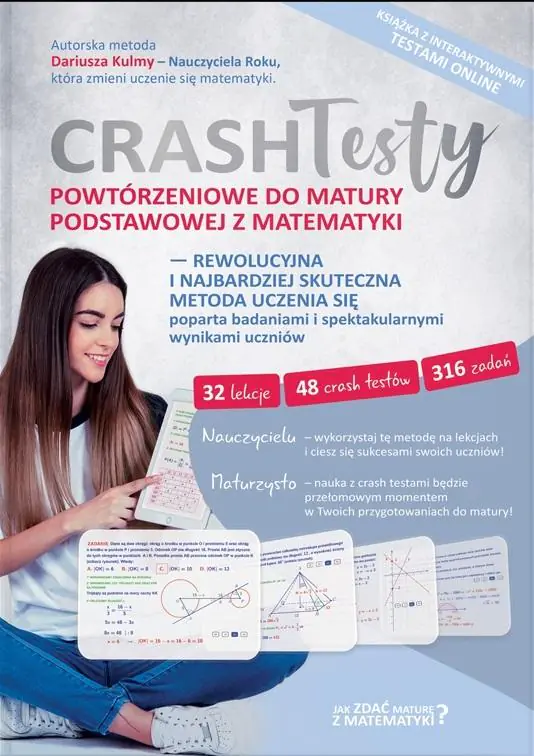 Książka - Crash Testy. Powtórzeniowe do matury podstawowej z matematyki