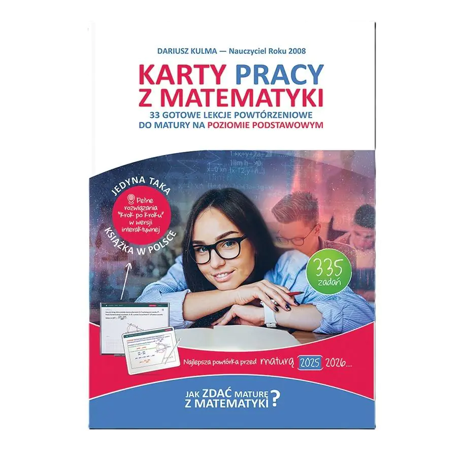 Książka - Karty Pracy z matematyki 33 gotowe lekcje powtórzeniowe do matury na poziomie podstawowym + dostęp online