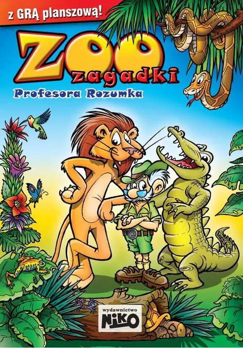 Książka - ZOO zagadki Profesora Rozumka + gra planszowa