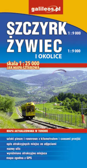 Książka - Szczyrk, Żywiec i okolice. Mapa turystyczna 1 : 25 000