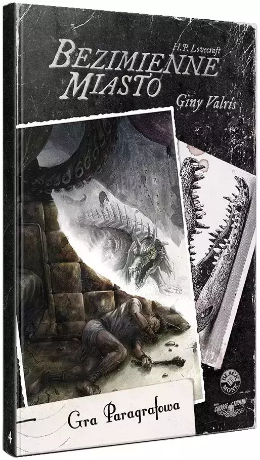 Książka - Zew Cthulhu - Choose Cthulhu 4 - Bezimienne Miasto, gra parafrafowa, Black Monk