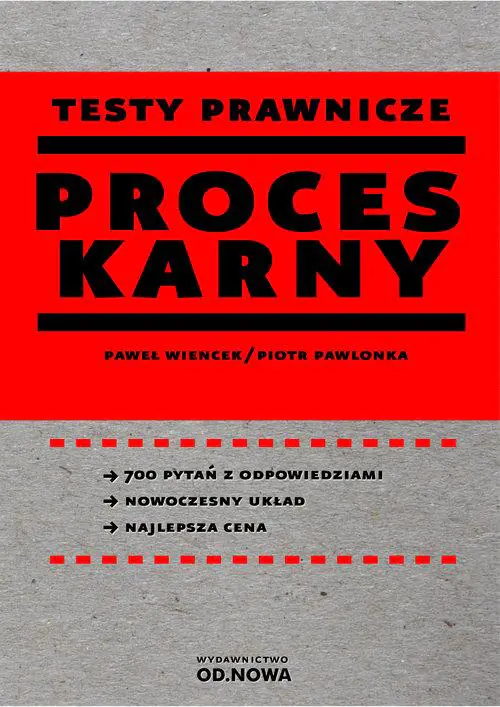 Książka - Testy prawnicze. Proces karny