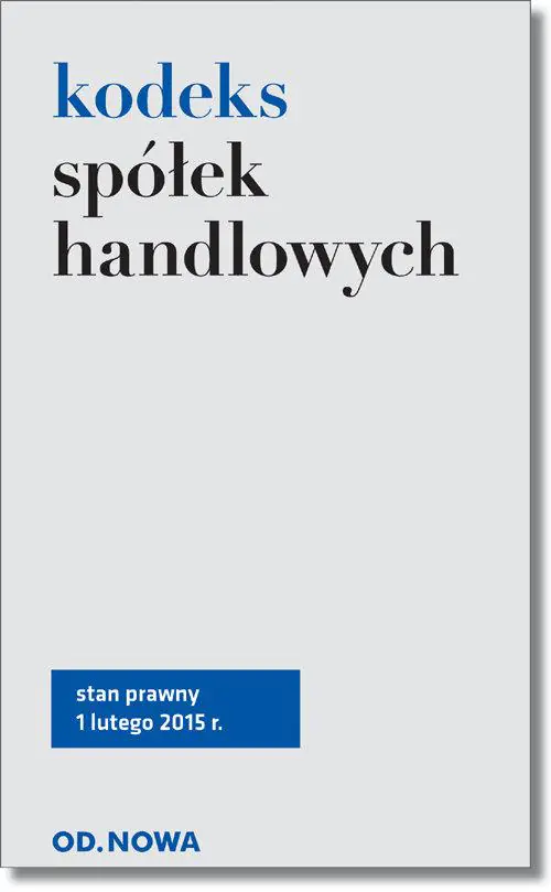 Książka - Kodeks spółek handlowych