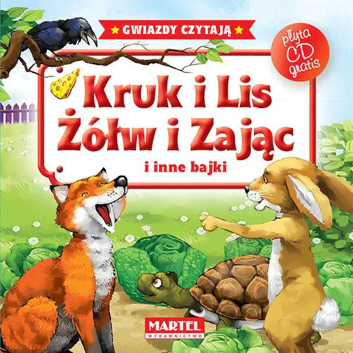 Książka - Kruk i lis. Żółw i zając i inne bajki + CD