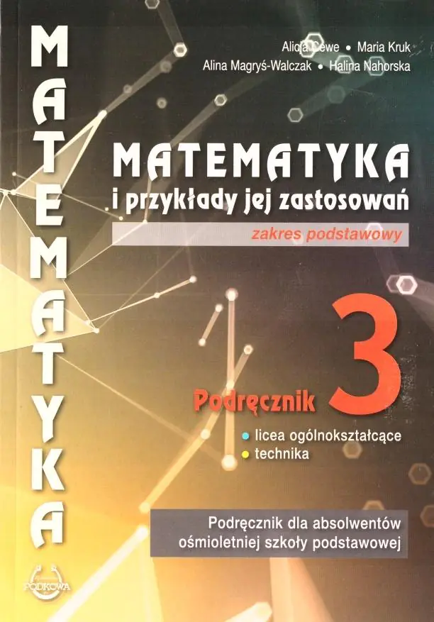 Książka - Matematyka i przykłady jej zastosowań. Podręcznik. Klasa 3. Zakres podstawowy