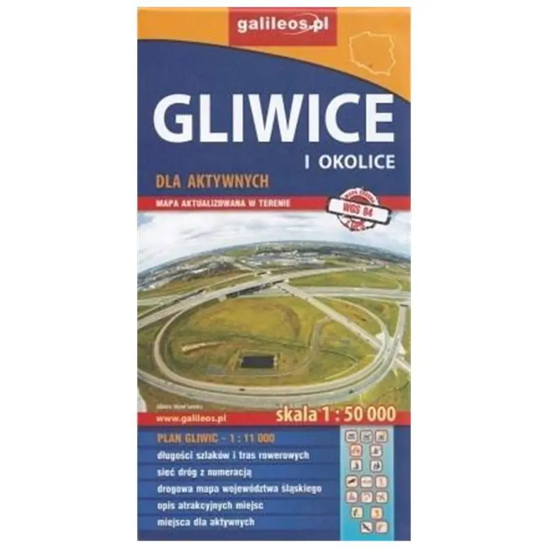 Książka - Gliwice i okolice. Mapa 1:50 000 / 1:11 000