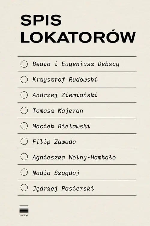 Książka - Spis lokatorów
