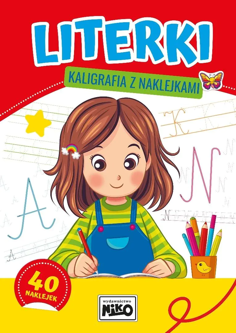 Książka - Literki. Kaligrafia z naklejkami