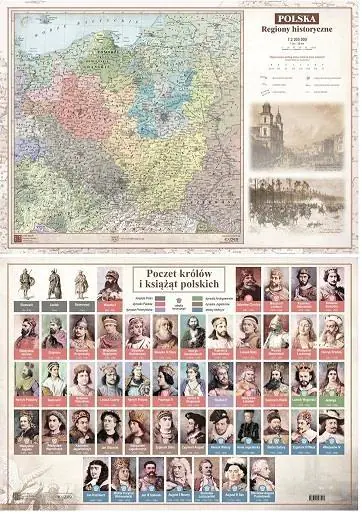 Książka - Mapa Dwustronna. Regiony Historyczne Polski