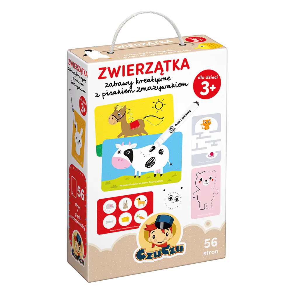 Książka - CzuCzu. Zabawy kreatywne z pisakiem zmazywakiem. Zwierzątka