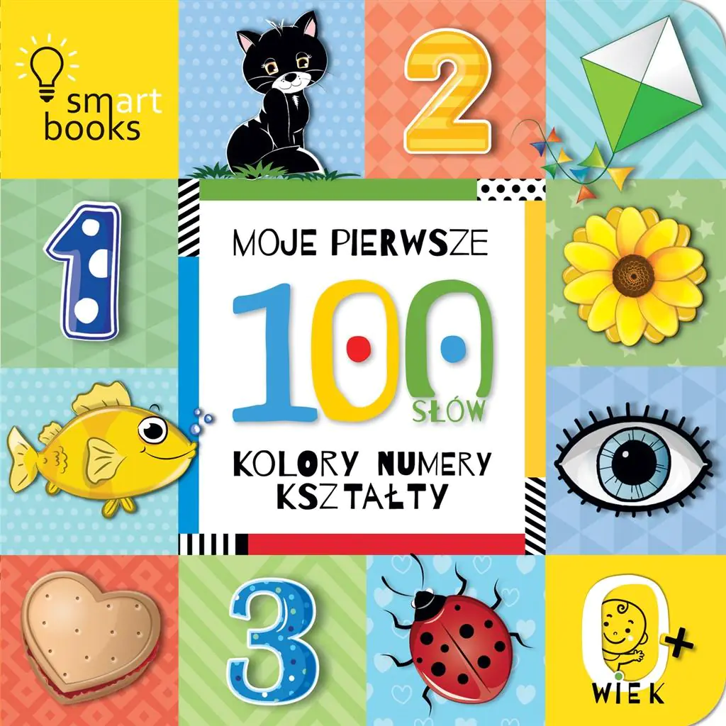 Książka - Moje pierwsze 100 słów. kolory, numery, kształty. 0+