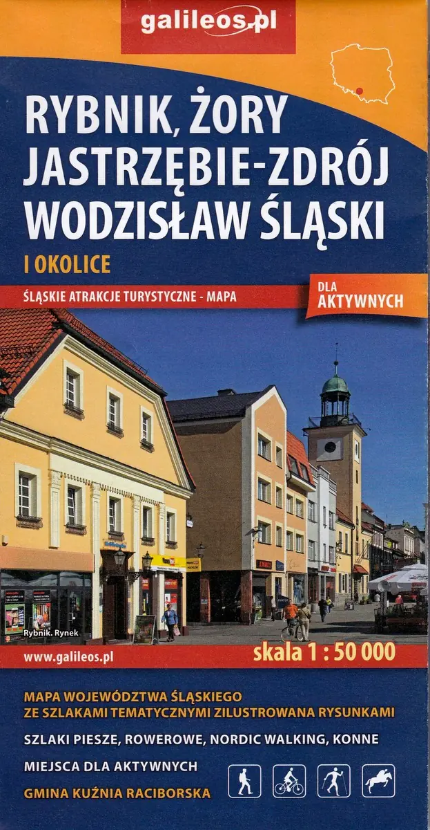 Książka - Mapa - Rybnik,Żory,Jastrzębie-Zdrój, Wodzisław...