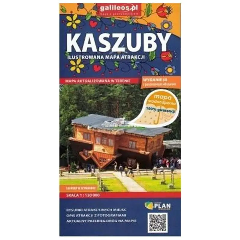 Książka - Mapa wodoodporna atrakcji tur. - Kaszuby 1:130 000