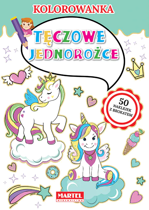 Książka - Tęczowe jednorożce. Kolorowanka