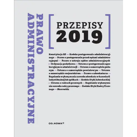 Książka - Prawo administracyjne przepisy 2019