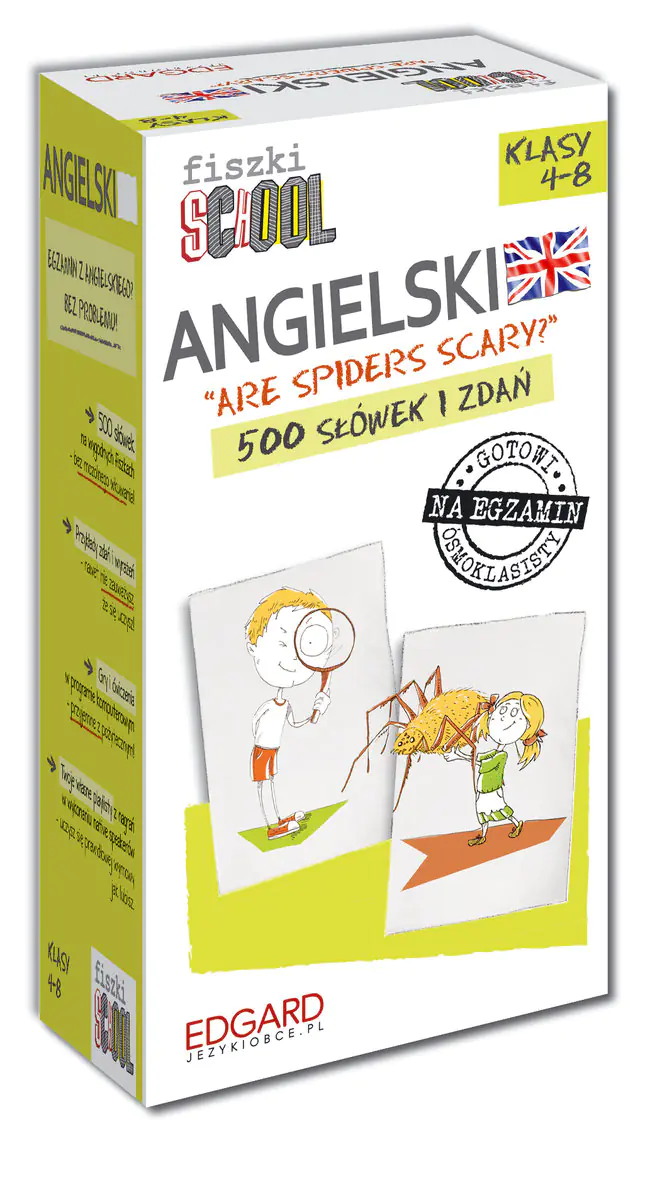 Książka - Fiszki School "Are spiders scary?"