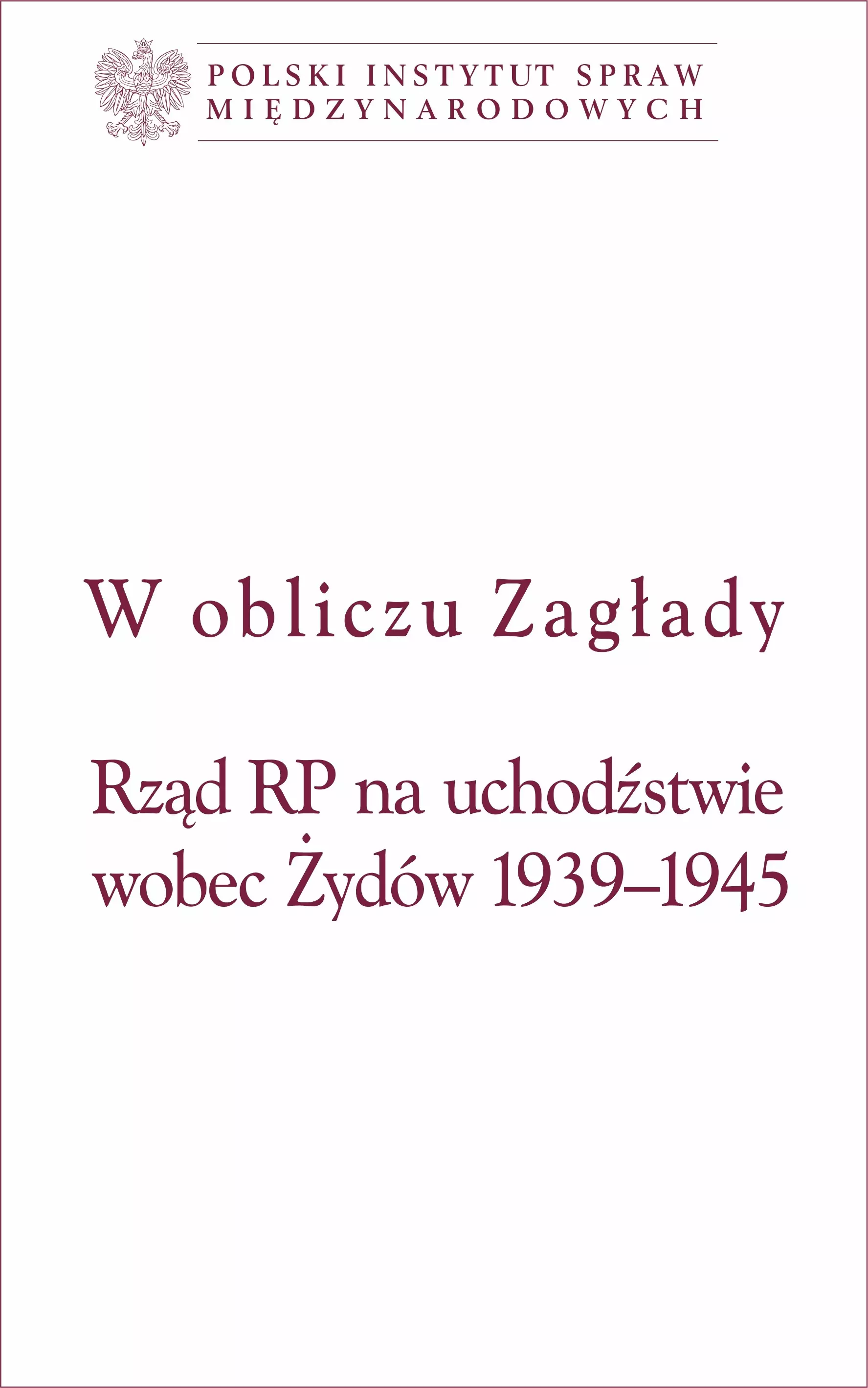 Książka - W obliczu Zagłady